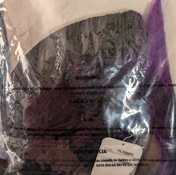 Purple Rocker Wig - Picture 3 of 3